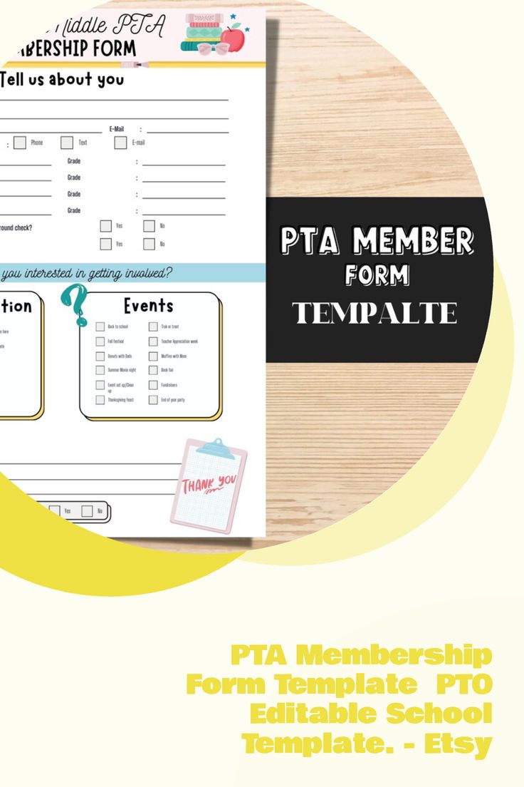 Pta Membership Form Template Flyer Template