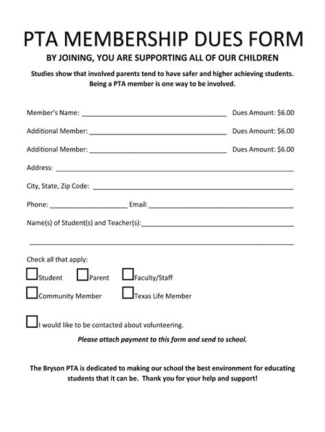 Pta Printable Forms