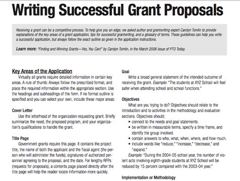 Pto Today Writing Successful Grant Proposals Grant Proposal Grant