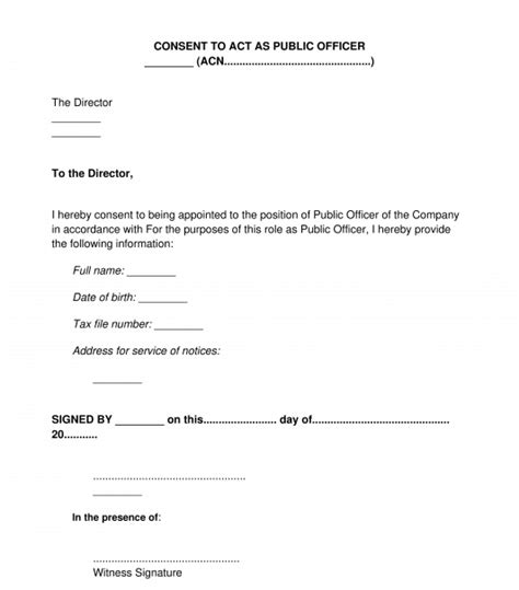 Public Officer Appointment Letter Template Pdf Onvacationswall Com