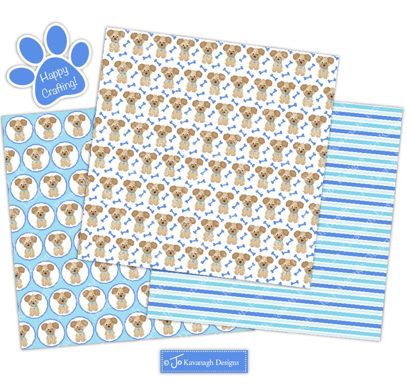 Puppy Dog Papers Dog Digital Papers Cute Dog Papers Dog Etsy Uk