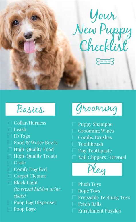 Puppy Essentials Checklist New Puppy Checklist New Puppy Puppy Mom