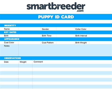 Puppy Record Keeping Charts Free For Breeders Smartbreeder