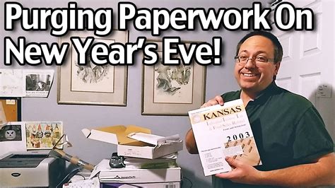 Purging Paperwork On New Year S Eve Decluttering And Organizing Youtube