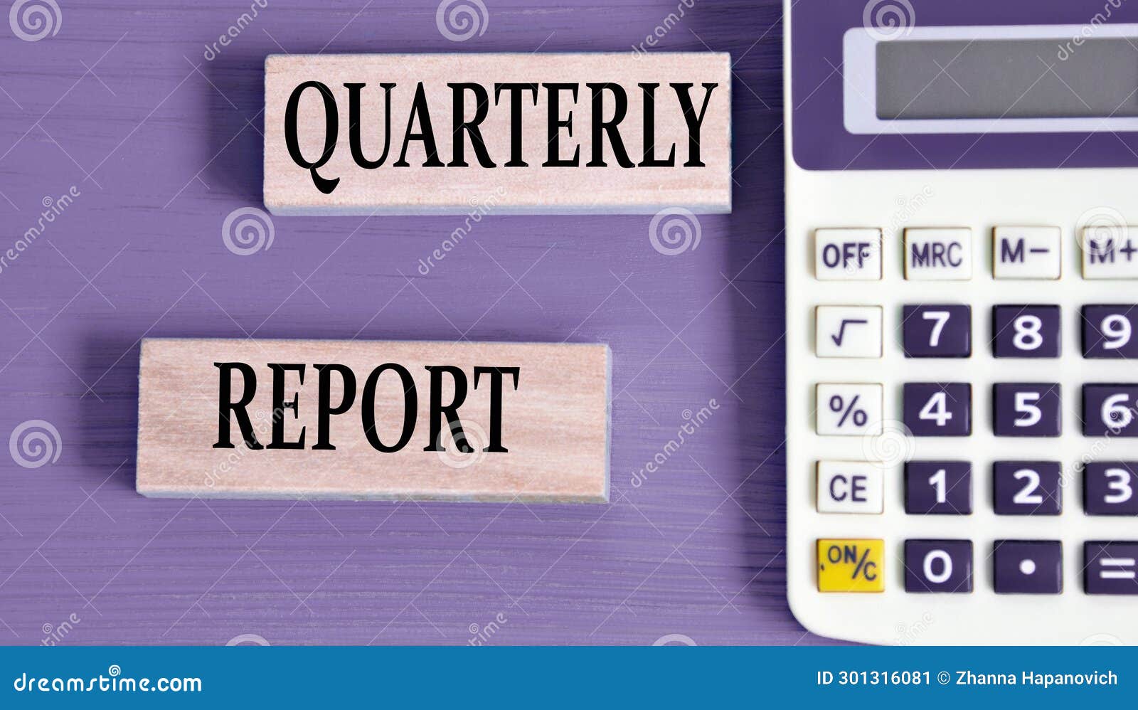 Quarterly Report Concept Sheet Of Paper And Pencils On A White