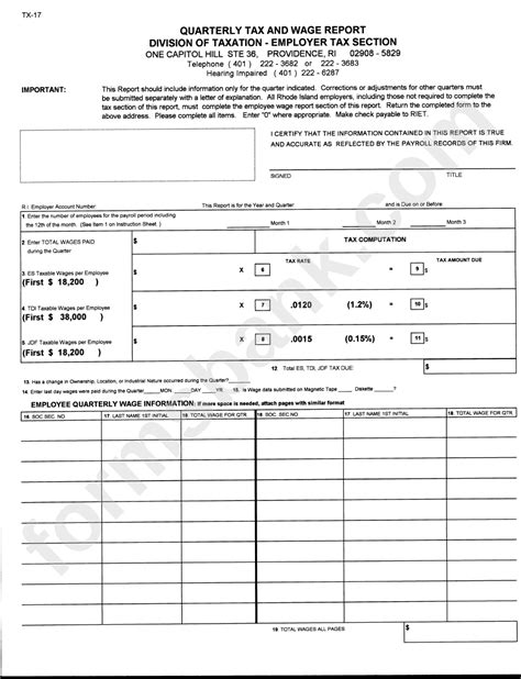 Quarterly Wage And Tax Report Example Fill Online Printable Fillable Blank Pdffiller