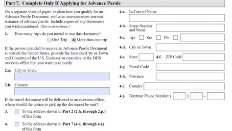 Question When Filling Form 131 Advanced Parole Us Citizenship Case