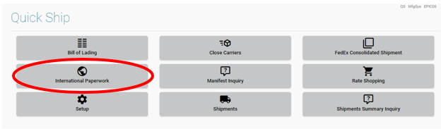 Quick Ship International Paperwork
