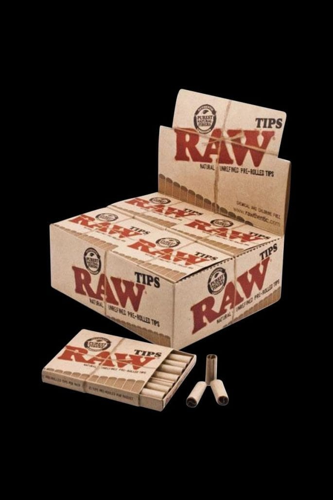 Raw Pre Rolled Rolling Paper Tips 21 Pack Caliconnected