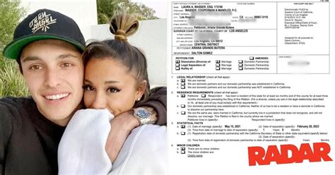 Read The Divorce Petition Ariana Grande Filed To End Her Marriage To Ex Dalton Gomez