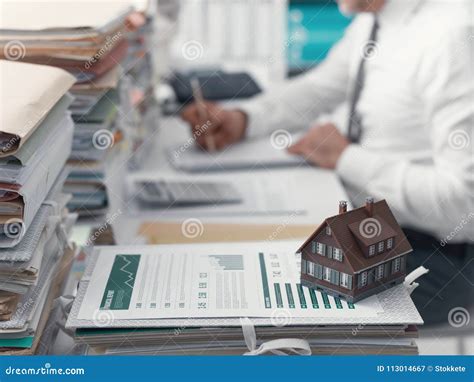 Real Estate Mortgage Loans And Paperwork Stock Image Image Of Model Desk 113014667