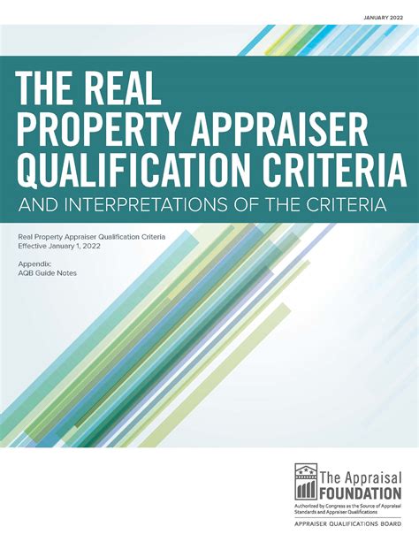 Real Property Appraiser Qualification Criteria