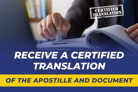 Receive A Certified Translation Of The Apostille And Document Process Service Company