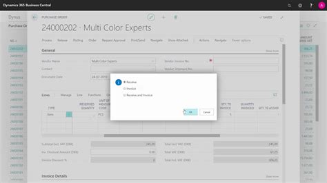 Receive Goods From Subcontractors Through Purchase Orders Dynamics 365 Business Central