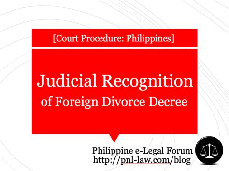 Recognition Of Foreign Divorce In The Philippines Process Lawyers