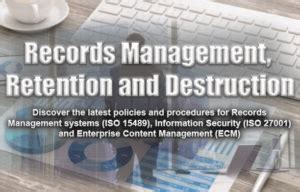 Record Management Retention And Destruction Policy