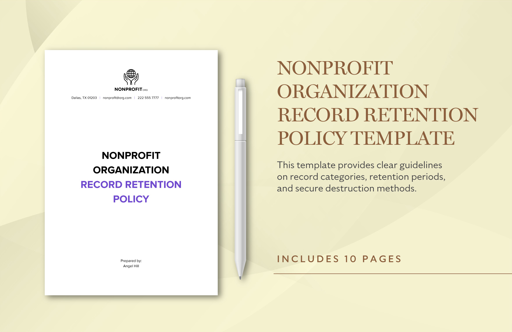 Record Retention Policy Template In Word And Pdf Formats