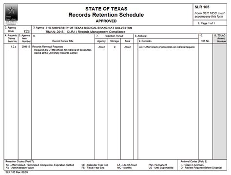 Records Retention Schedule Template Tutore Org Master Of Documents