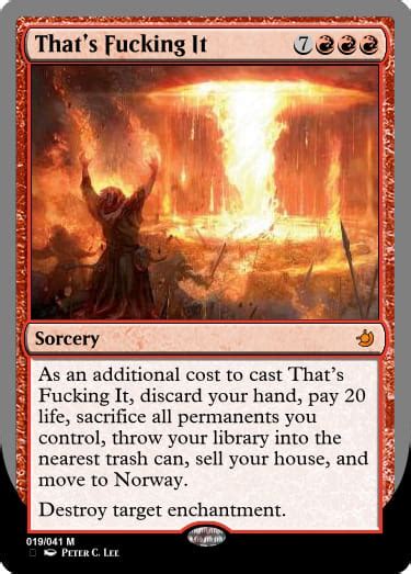 Red Can Finally Destroy Enchantments Magic The Gathering Know Your Meme