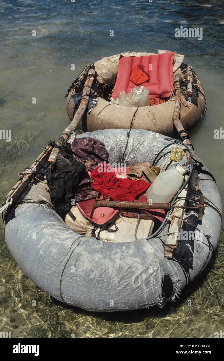 Refugees From Cuba Abandoned This Makeshift Raft After Making A 90 Mile Ocean Journey To Reach