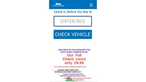 Reg Lookup Full Car Data Checker