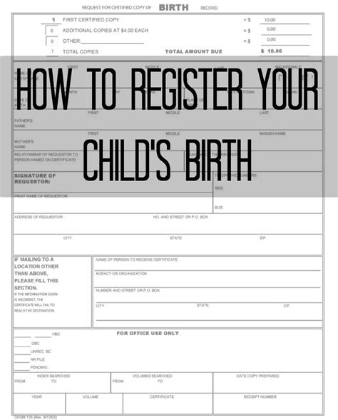 Registering Your Child S Birth And Getting A Replacement Birth Certificate