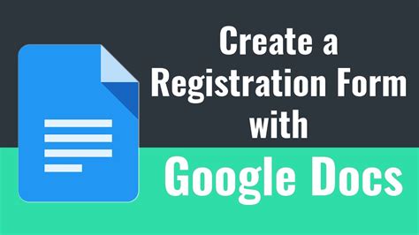 Registration Form Google Docs