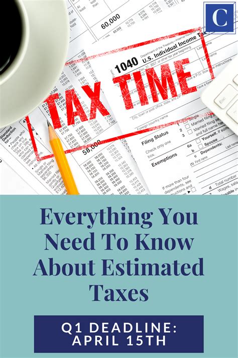 Reminder Estimated Tax Payments Due April 15Th Estimated Tax