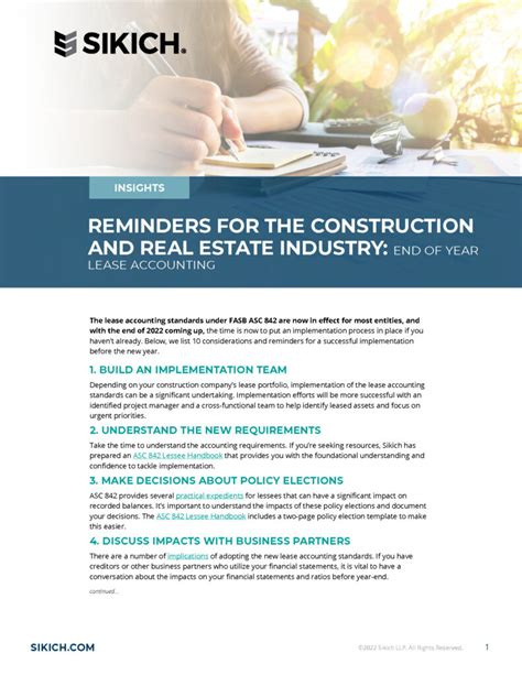 Reminders For The Construction And Real Estate Industry End Of Year