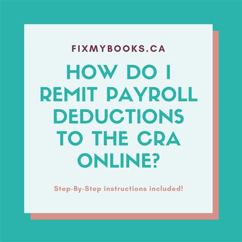 Remit Payroll Deduction Canada Www Fixmybooks Ca Fix My Books