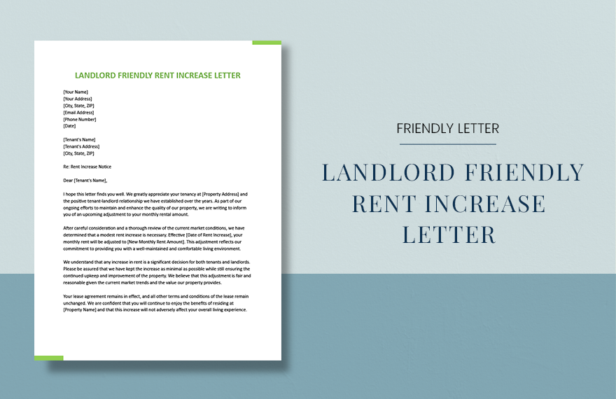 Rent Increase Letter From Landlord In Google Docs Pdf Word Download Template Net