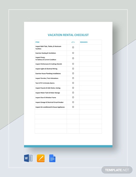 Rental Checklist 11 Examples Format Docs Word Pages Pdf Tips