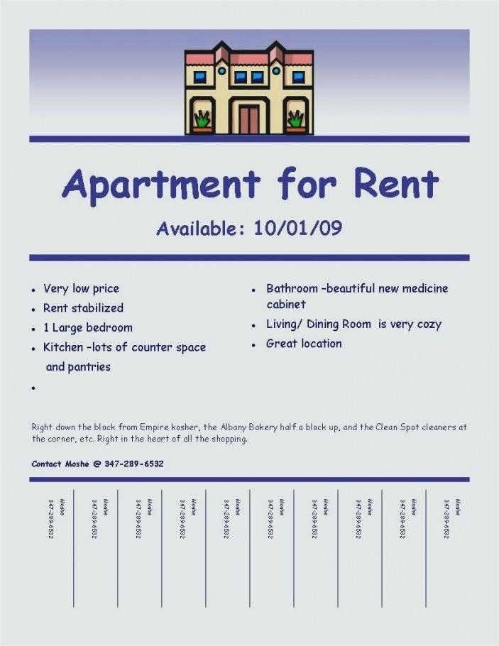 Rental Flyer Template Word