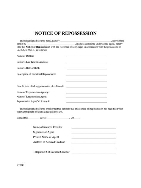 Repossession Paperwork 2020 2024 Fill And Sign Printable Template Online