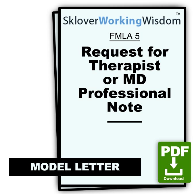 Request For Therapist Or Doctor Note To Support Fmla Leave Short Term