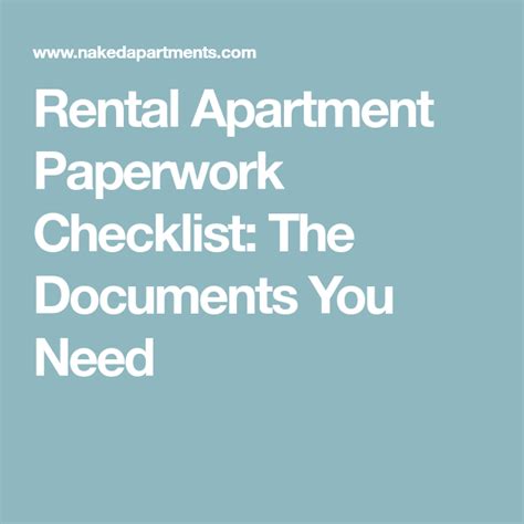 Required Documents And Paperwork To Rent An Apartment In Nyc