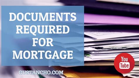 Required Mortgage Documents Youtube