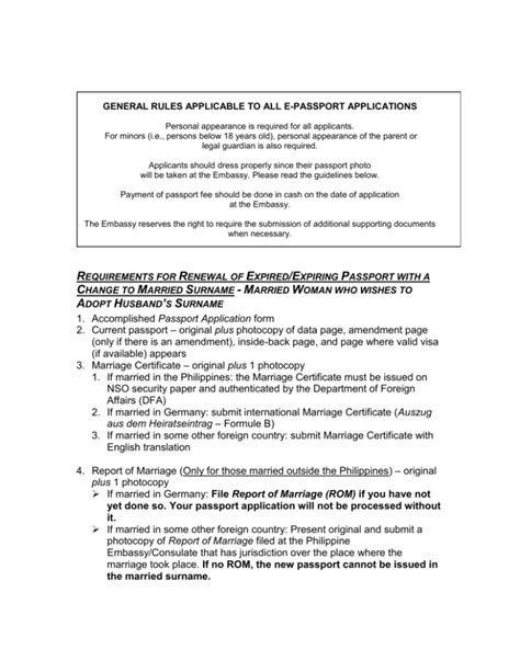 Requirements For Renewal Of Expired Expiring Passport With A