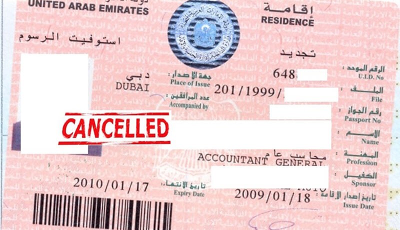 Residence Visa And Work Permit Cancellation Uae Visa Online Dubai