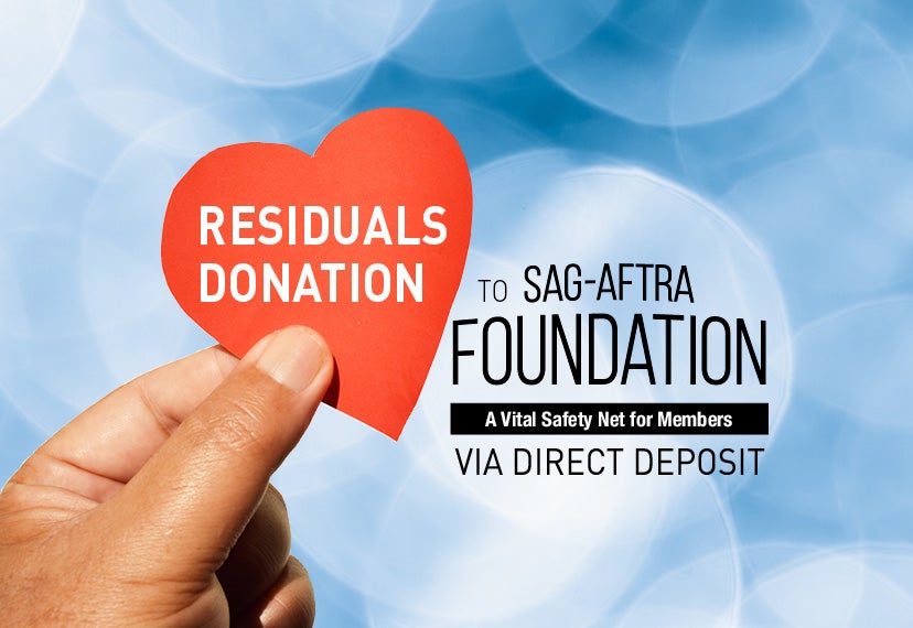 Residuals Donation To The Sag Aftra Foundation Sag Aftra