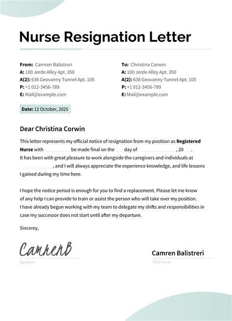 Resignation Letter Template Download Printable Pdf Templateroller