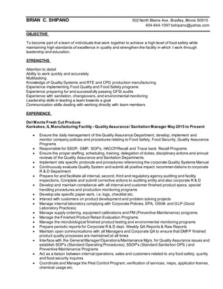 Resume Brian Shipano Pdf