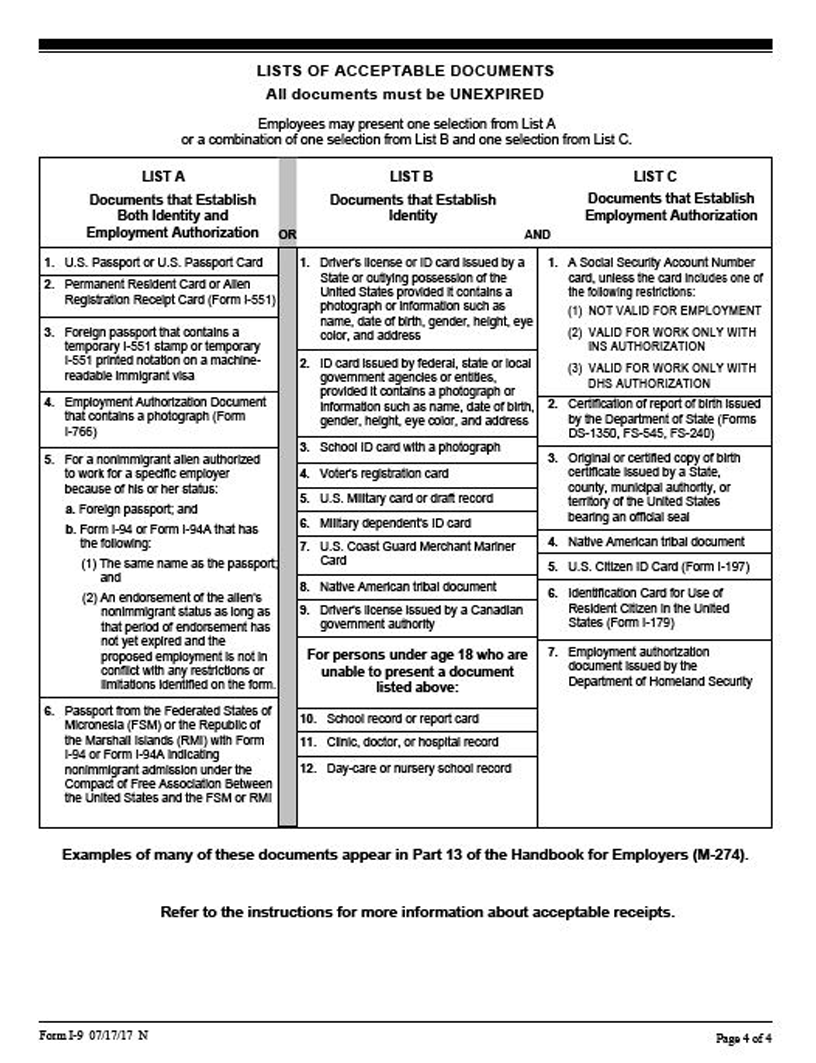 Retention Requirements For I 9 Forms