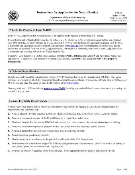 Revised Form N 400 Application For Naturalization