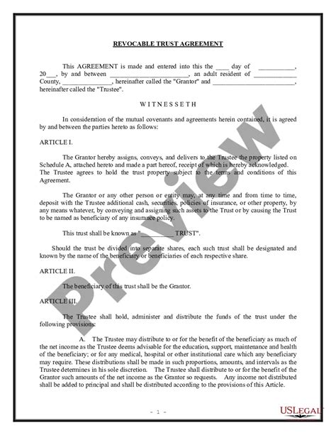 Revocable Trust Agreement Grantor As Beneficiary Trust Grantor Definition Us Legal Forms