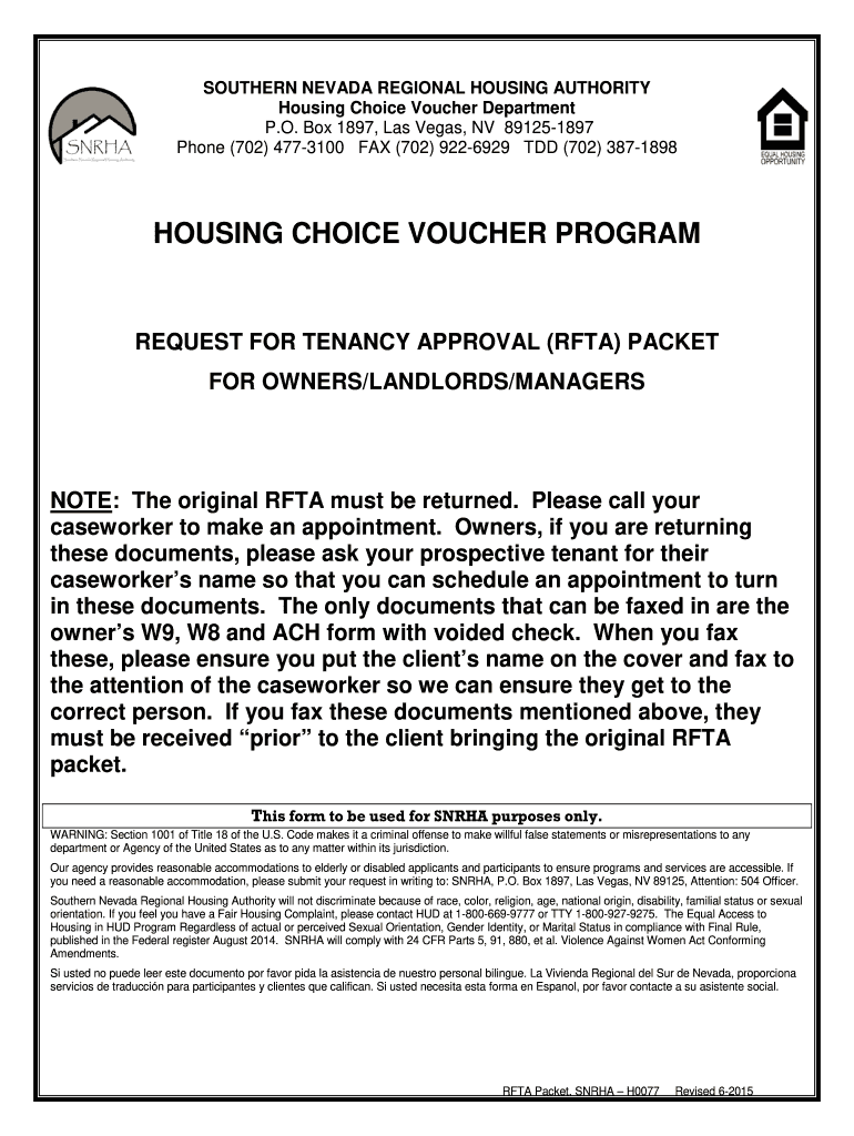 Rfta Packet 2015 2024 Form Fill Out And Sign Printable Pdf Template