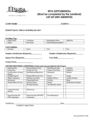 Rfta Supplemental Form Fill And Sign Printable Template Online