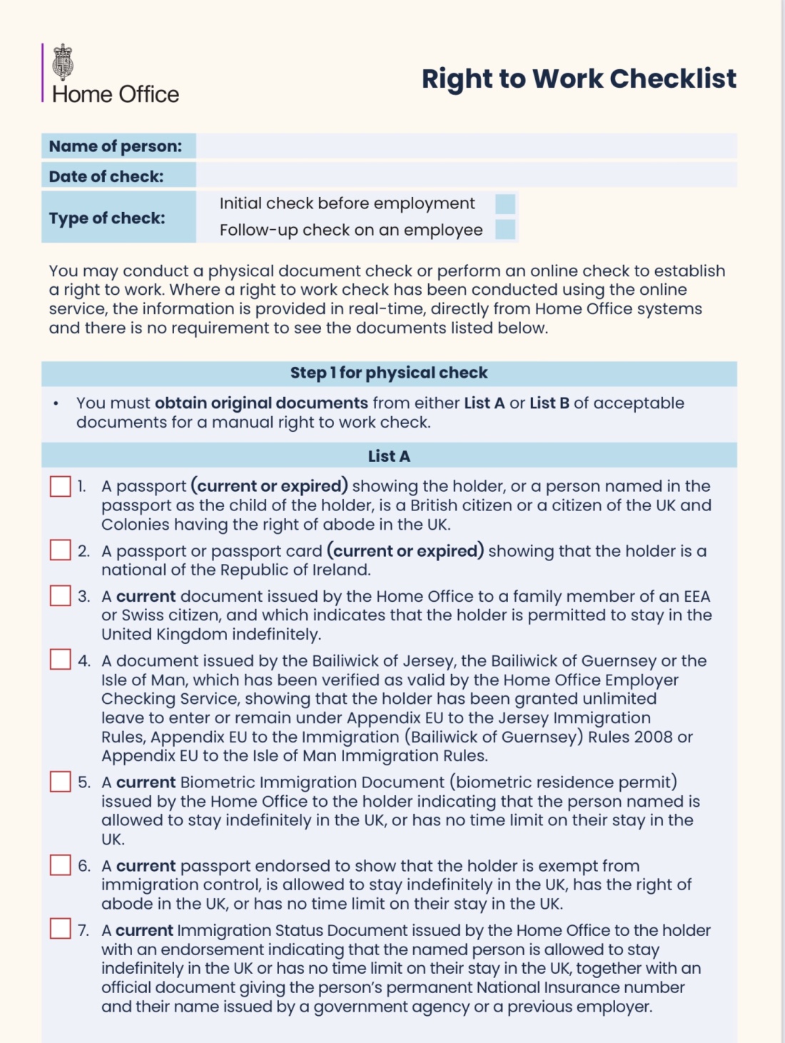 Right To Work Checklist Changed 1St July 2021 Payadvice Uk