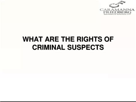 Rights Of Criminal Suspects Ppt Download