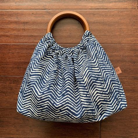 Ring Handle Bag Pdf Sewing Pattern Modern Granny Bag Wood Etsy